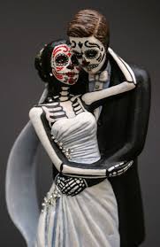 Day Of The Dead Bride And Groom Cake Topper Reserved Final Etsy Dead Bride Bride And Groom Cake Toppers Halloween Wedding Cakes