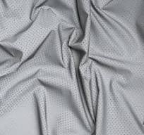 Perforated Reflective Fabric - Silver Gray