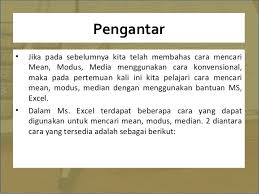 Check spelling or type a new query. Mean Modus Median Dengan Ms Excel