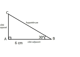 Calculer Un Cote Avec Un Angle Et Une Longueur Exercice De Geometrie 350654