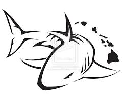 Black And White Shark Design Without The Hawaii Tatoo Tubaroes Ideias De Tatuagens