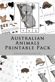 Free Australian Animals Printable Pack Australian Animals Australia Crafts Australia For Kids