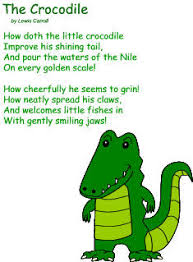 The Crocodile By Lewis Carroll Teaching Poetry Kids Poems Teach Poems