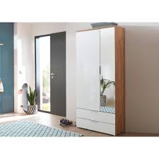 Pierimport.fr vous accompagne pour trouver l'armoire penderie faite pour votre intérieur. Armoire Rangement Entree Bois Et Verre Blanc Avec Miroir Cbc Meubles