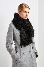 Shearling Scarf Karen Millen