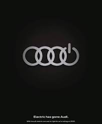 In This Incredible Yet Minimal Creative Audi Integrated The Power Icon Into Their Brand Logo To Announce Their Foray Int The Incredibles Electric Cars Creative
