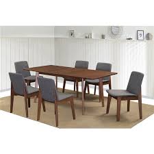 Luxury modern style wood gold leaf round furniture coffee tables side tables for living room. Nspire Mid Century Butterfly Leaf Dining Table Walnut 59 In 201 695rec Rona