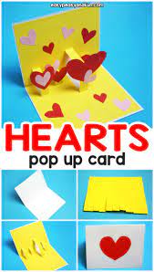 They should be able to follow the instructions without guidance. Heart Valentines Day Pop Up Card Easy Peasy And Fun