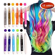 Best black hair dye that washes out: Runlong Hair Chalk Temporary Hair Color Dye For Kids Girls Cosplay Halloween Ball Party Diy Hair Style Highlight Easy Dye And Wash Out Gift For Kids 12 Colors Wantitall