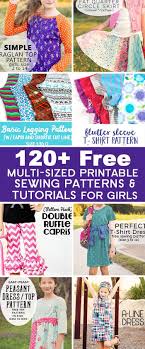 There's a ton of printable sewing patterns below, and we promise to keep adding more! Over 120 Free Printable Sewing Patterns And Tutorials For Girls Free Pdf Sewing Patterns Printable Sewing Patterns Sewing Patterns For Kids