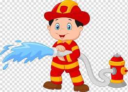 Fireman Illustration Firefighter Cartoon Fire Hydrant Of Firefighters Holding Hose Transparent Background Pn Fireman Rabbit Illustration Firefighter Drawing