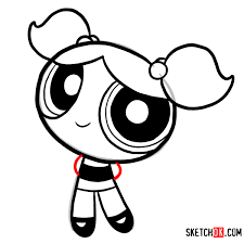 Draw the mouth (area between them) as a curve as well. How To Draw Bubbles The Powerpuff Girls Sketchok
