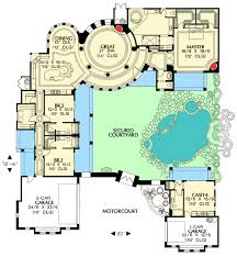 13 spanish courtyard house plans to complete your ideas, home plans with courtyard in middle lovely courtyards, center courtyard house plan fresh mesmerizing plans with, 104 best dreaming of a courtyard images on pinterest, spanish style house plans with courtyard u shaped floor. Floor 1 Pool House Plans Courtyard House Plans Mediterranean Style House Plans