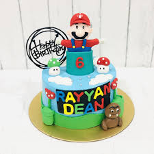 We were getting a little bored with the exploding mario cake. Super Mario Cake Tings Bakery