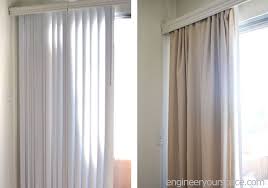 My vertical blinds are always breaking. How To Conceal Vertical Blinds With A Curtain Vertical Blinds Valance Vertical Window Blinds Curtains With Blinds