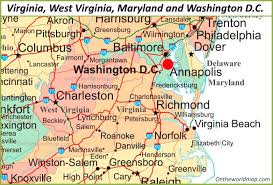 Washington dc attractions map is one of the essentials you must have on your visit to washington dc city. Map Of Virginia Maryland West Virginia And Washington D C
