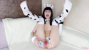 Cowgirl masturbating with horse dildo 