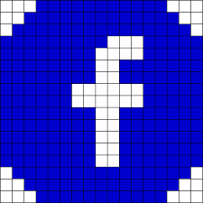 Logo Facebook Kandi Pattern Pixel Art Grid Pixel Art Easy Pixel Art