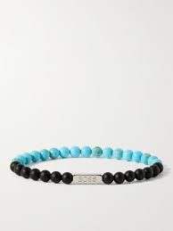 Hugo bracelet de perles élastique avec logo 69.95 €. Bracelets Hugo Boss Mr Porter