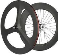 700C Front 70mm Tri Spoke Rear 88mm Fixed Gear Carbon Wheelset Track Bike  Wheels