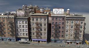 3d New York Facade Street Facade Street New York