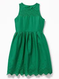 Crepe Cutwork Fit Flare Dress For Girls Old Navy With Images Jumpsuit Dress Girls Dresses Girls Dresses Online