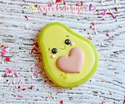 Avocado Cutter Sugar Cookies Decorated Sugar Cookie Designs Avocado Cookies