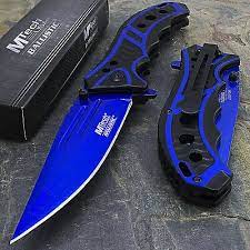 Badass cool pocketknives awesome sweet. Mtech Usa 8 25 Blue Spring Assisted Tactical Folding Pocket Knife Assist Open Pocket Knife Knife Folding Pocket Knife