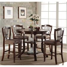 Table 47.25 x 47.25 x 30. D2541 12 New Classic Furniture Bixby Counter Dining Table