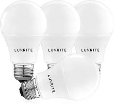Luxrite A19 Led Light Bulb 60w Equivalent 3000k Warm White Dimmable 800 Lumens Standard Led Bulb 9w E26 Base Energy Led Light Bulb Home Lighting Led Bulb