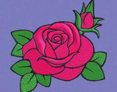 Motif De Broderie Pes Rose Fleur 4 X 4 Hus Jef Dst Par Violafashion Hand Embroidery Art Lotus Flower Art Motifs De Broderie