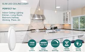 These fixtures are also suited to a number of décors including. Kadision Flush Mount Ceiling Light 9 Inch 18w 1530lm Dimmable Led Ceiling Lights For Bedroom Kitchen Living Room Natural White 4000k Amazon Com