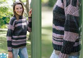 The knit st is always the opposite colour of the purl st. Pullover Brand Elle Count Double Knit Yarn Liniya Size From 6 Years Size To 127 Cm Sweater Knitting Patterns Pullover Pattern
