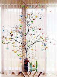 45 Super Cute Origami Wedding Ideas Origami Tree Christmas Origami Tree Branch Decor