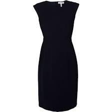 Suit Sheath Dress 78 810 Huf Found On Polyvore Featuring Women S Fashion Dresses Blue Rebecca Taylor Dres Crewneck Dress Viscose Dress Capped Sleeve Dress