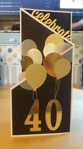 Your fabulous and fantastic friend is turning 40! Neil S 40th Birthday Card Z Fold Card Using Stampin Up Balloon Punch And Number Dies And St Simple Birthday Cards Handmade Birthday Cards 40th Birthday Cards