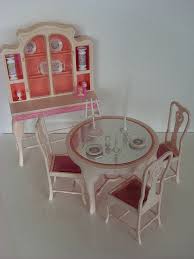 Dolls and clothing are not included. Barbie Dining Room Set 1985 Barbie Furniture Barbie Toys Childhood Toys