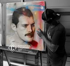 Freddie Mercury And Samantha Fox Picture Remastered and Colored 4k