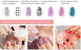 I wanted to do something different rather. Amazon Com Eboot 288 Pieces 96 Designs Nail Vinyls Nail Stencil Sticker Sheets Set For Nail Art Design 24 Sheets Beauty