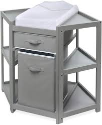 Badger Basket Corner Changing Table With Hamper Basket Baby Changing Tables Corner Changing Tables Baby Changing Table