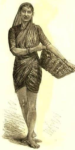 Fisher women of Pune in mid 1800s etchings