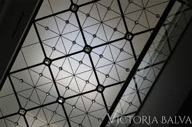 Pendants lighting units go well with this false ceiling design idea. Contemporary Stained And Leaded Glass Skylight Caprice Victoria Balva