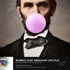 Bubble gum Abraham Lincoln Photograph by Delphimages Photo Creations