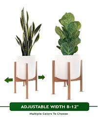 We carry achla designs, costway, oriental furniture and more. Mt Decor Mid Century Plant Stand Adjustable Modern Indoor Plant Holder Fits Medium To Large Planters Sizes 8 9 10 11 12 Inches Pot And Plant Not Included