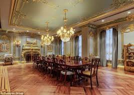 Floral fabric and seat has flat. The Dining Room Inspired By Palace Of Versailles Expensive Houses New York Mansion Nyc Mansions