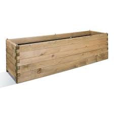 Bac A Fleurs Bois Traite Autoclave L180 H50 Cm Olea Bac A Fleurs Bac A Fleur Bois Fleurs En Bois