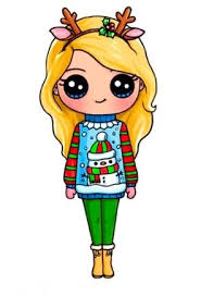 Garota No Natal Dessin Kawaii Dessin Kawaii Princesse 365 Dessins Kawaii
