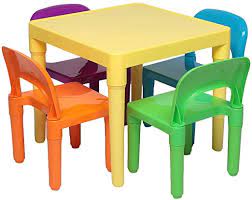 Whether colouring, crafting, doing homework or enjoying a snack, kids will love this table and chair set. Amazon Com Goujxcy Kids Table And Chair Set Plastic Table And Chair For Toddler Activity For Re Kids Table Chair Set Kids Table And Chairs Kids Furniture Sets