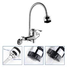 Faucetdirect.com has been visited by 10k+ users in the past month Wall Mount Faucet Kitchen 6 Inch 3 9 Inch Center With Sprayer Polished Chrome Commercial Single Handle Mixer Pull Out Tap Tools Home Improvement Kitchen Sink Faucets Rayvoltbike Com