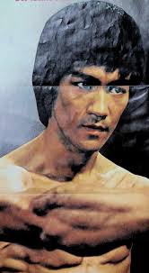 F009 GAME OF DEATH II German '81 Si wang ta, great action image of Bruce  Lee